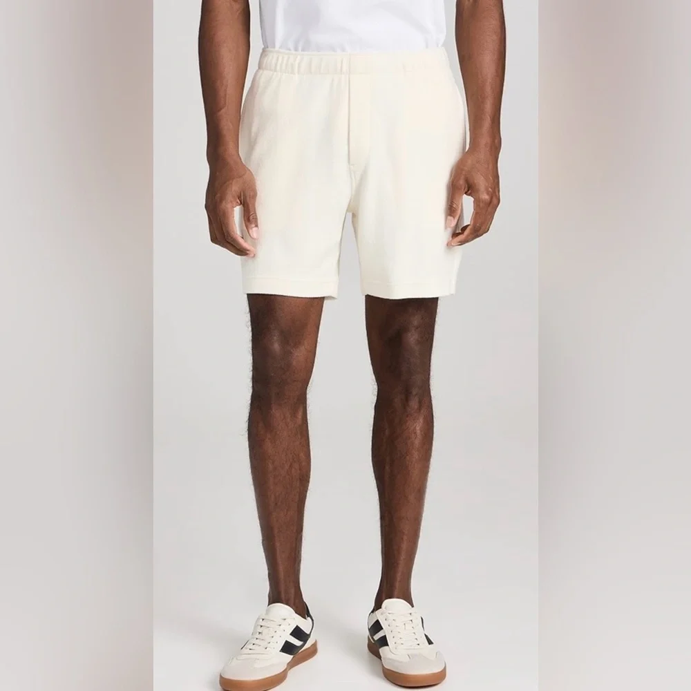 Vince Men’s Ivory Pull-On Shorts Size M NWT Cotton Blend Casual Lounge